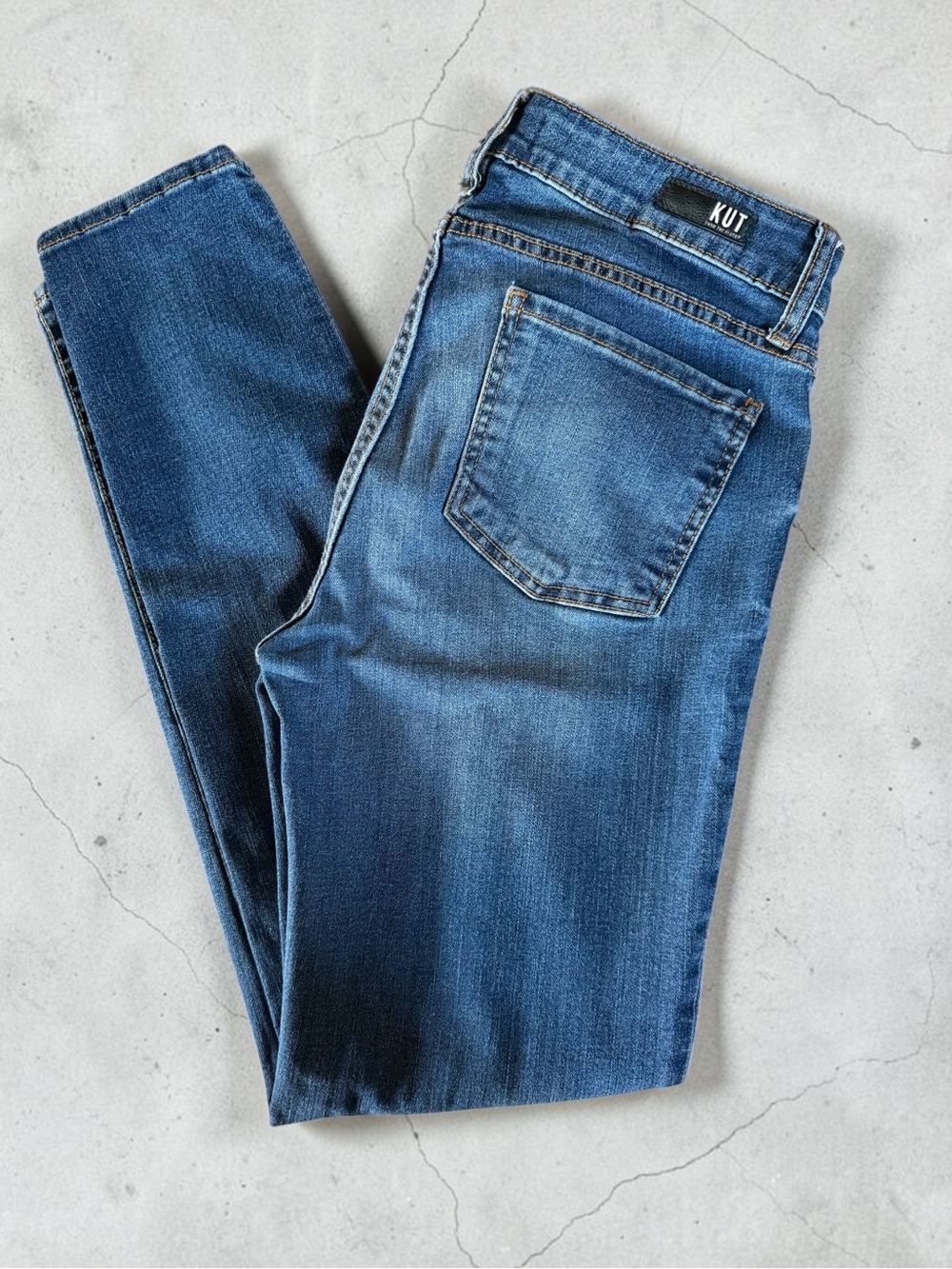 Kut from the Kloth Dark Blue Midwash Skinny Jeans - Women